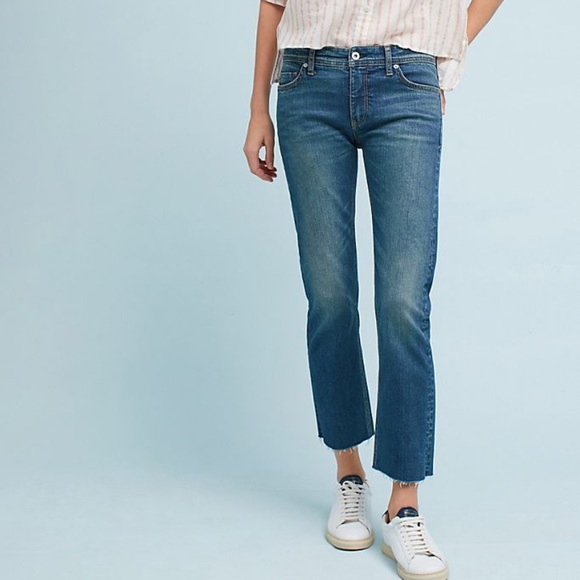 Anthropologie Pilcro Slim Straight Raw Hem Jeans - Picture 3 of 13